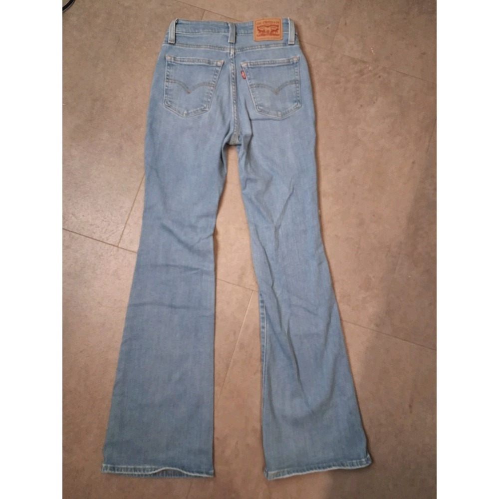 Levis 726 Flare Wide Leg Jeans Womens Size 25 Cowgirl Rodeo Western Distressed - Picture 4 of 11